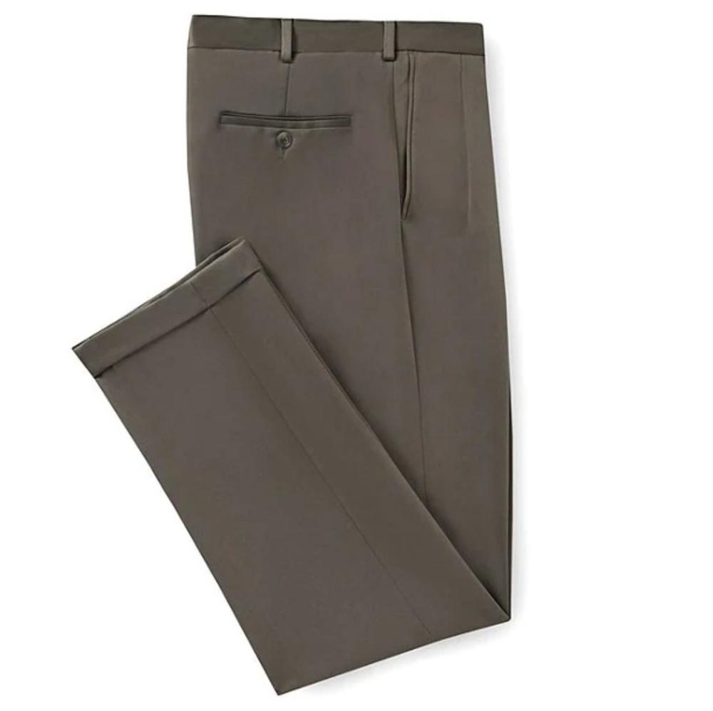 🏈 NAVY BLUE PLEATED FRONT PANTS